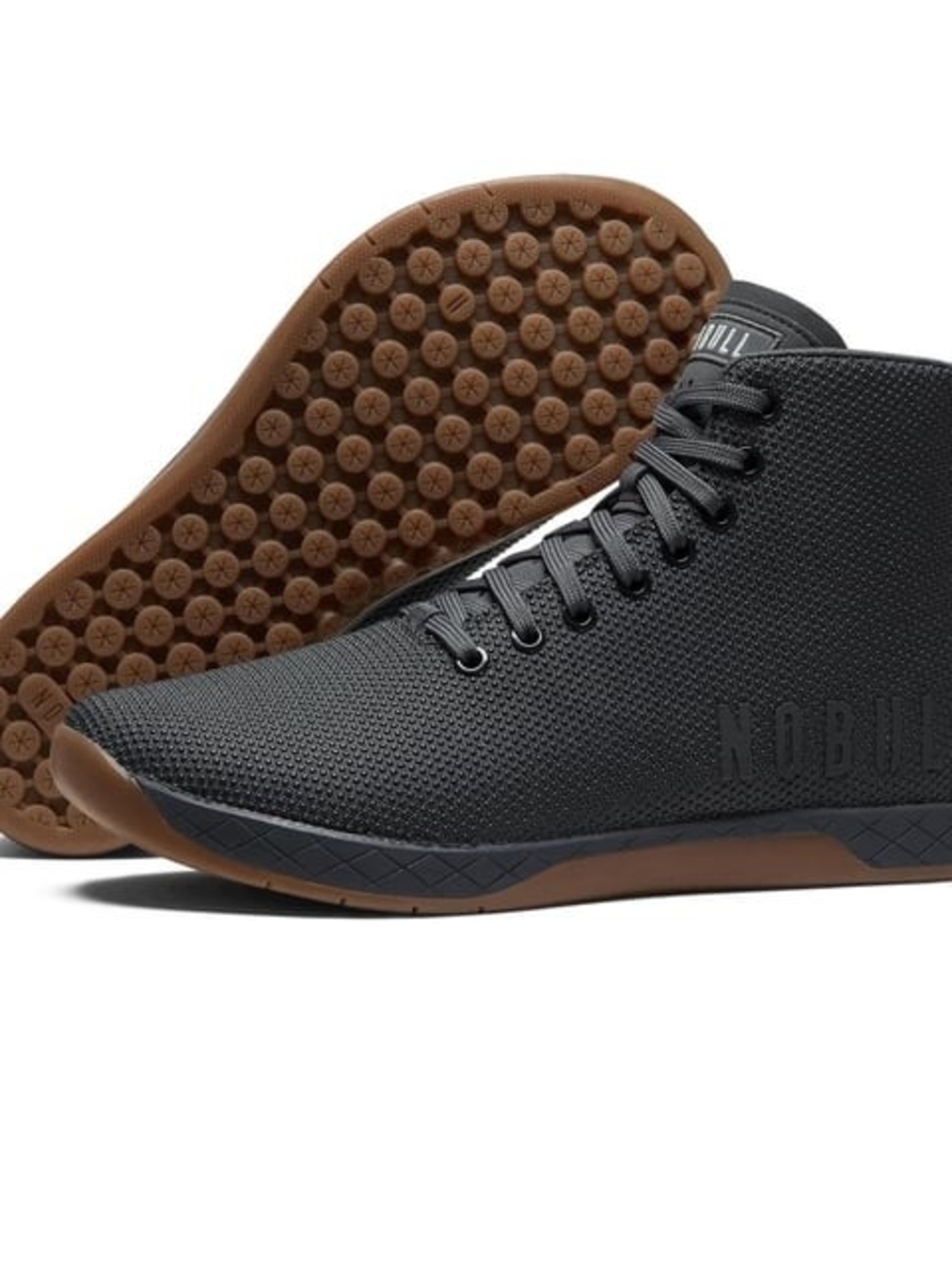 NOBULL Men’s Mid-Top Trainer in Black with Gum Outsole